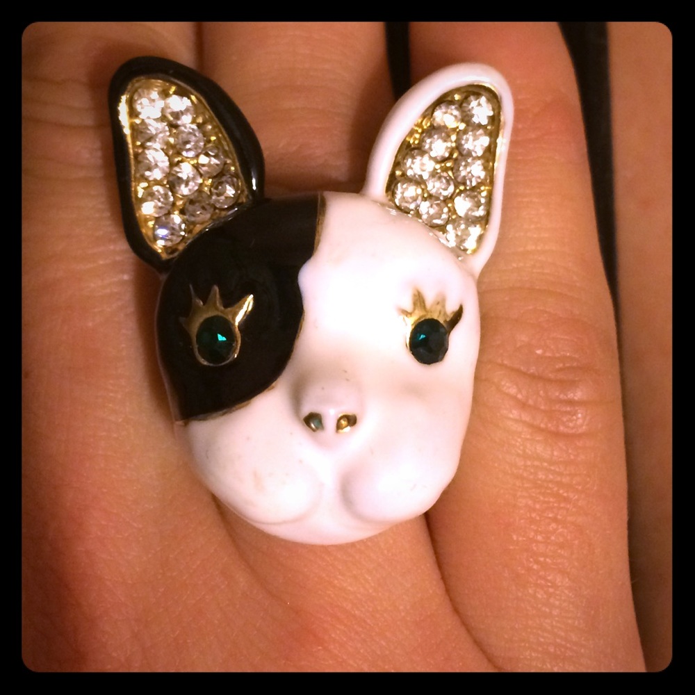 Betsey Johnson French bulldog Boston terrier ring
