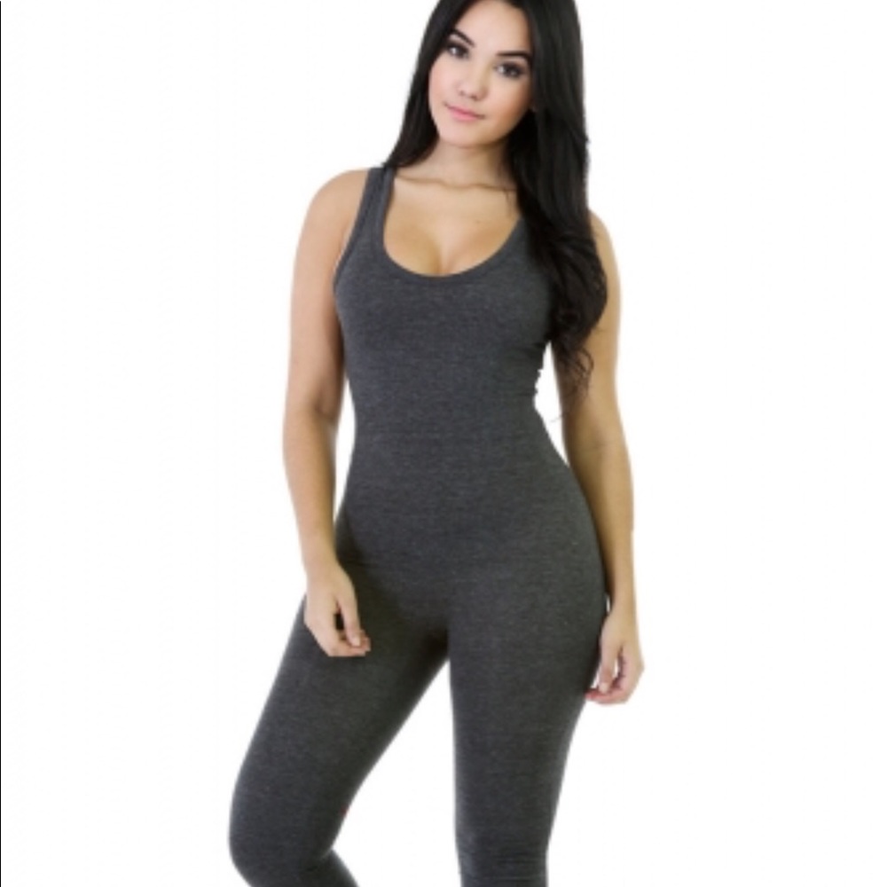 Grey Bodysuit with Racer back!