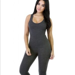 Grey Bodysuit with Racer back!