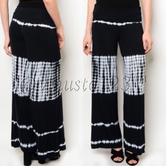 MEGA SOFT TIE DYE DIPPED PALAZZO PANTS - Picture 2 of 2