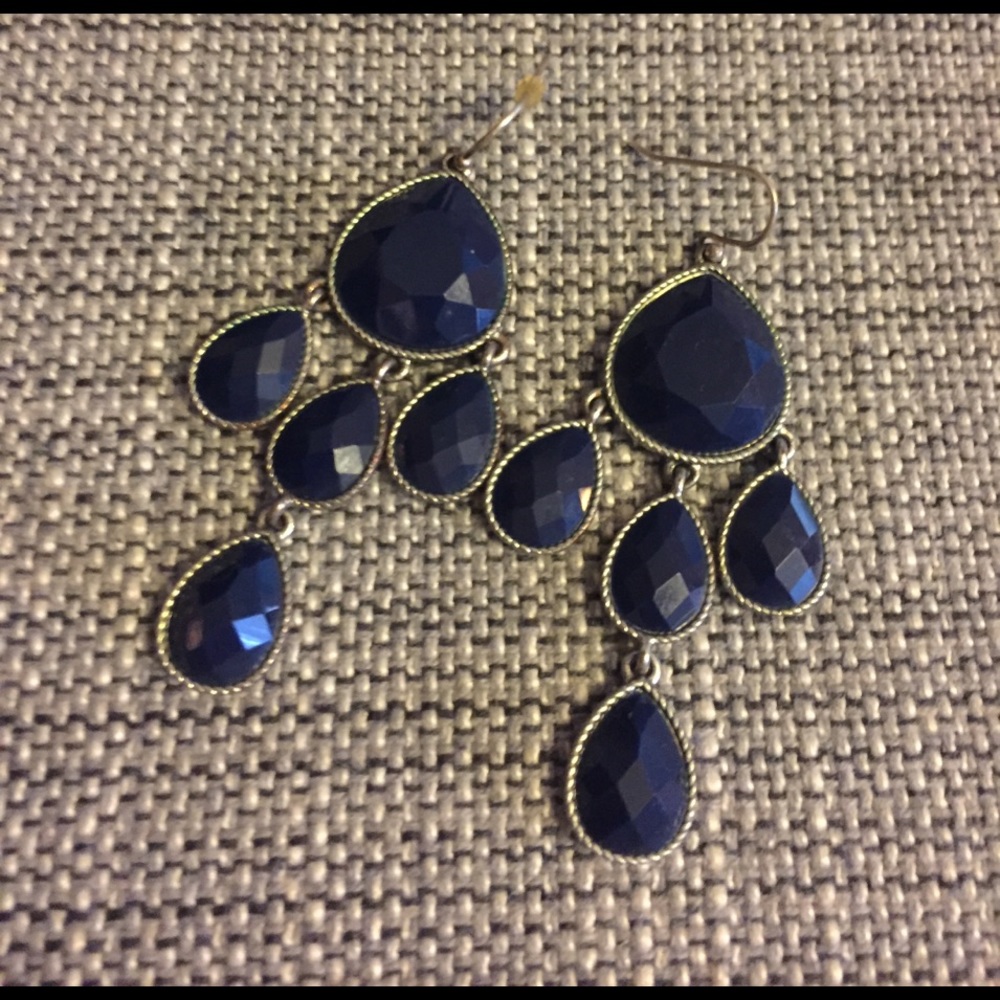 Gorgeous blue chandelier earrings