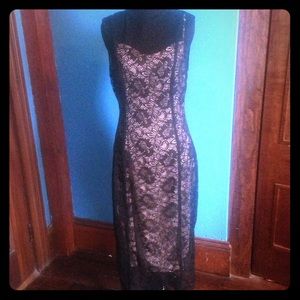 Issac Mizrahi  black lace dress 8