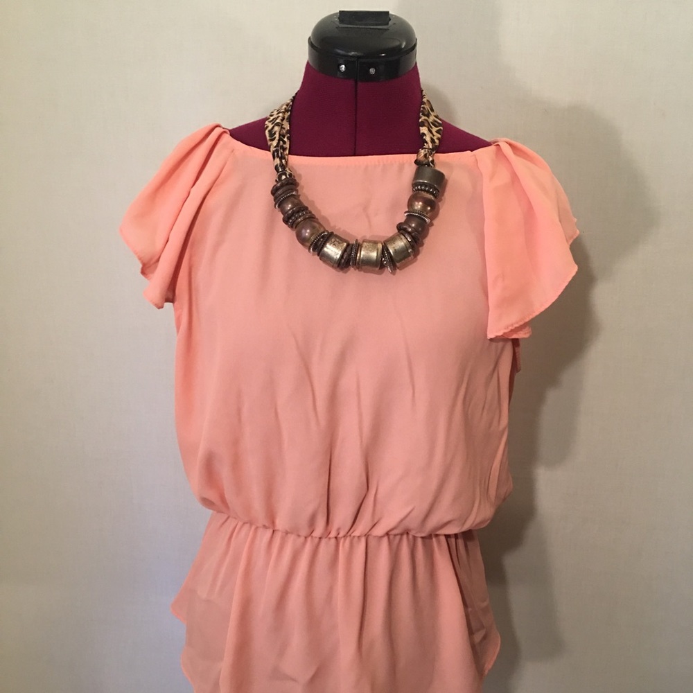 Dressy Peach Blouse