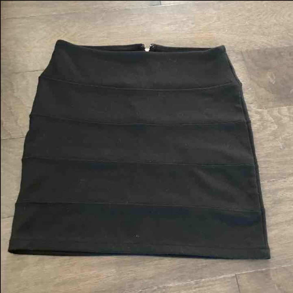 Black mini skirt