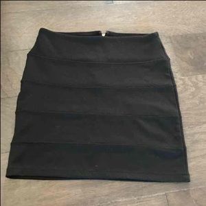 Black mini skirt