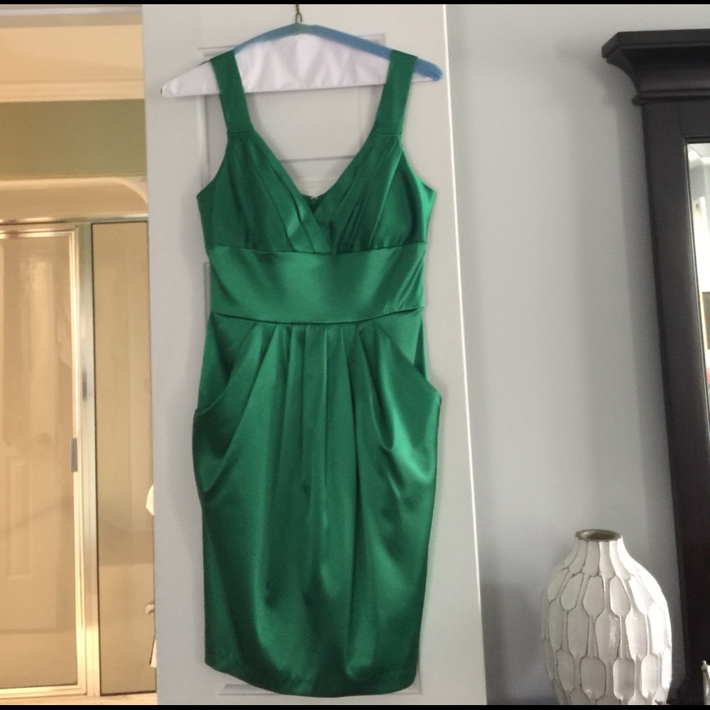 Worn once green silk dress