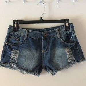 Distressed shorts