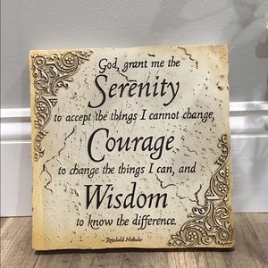 Beautiful Decor Plaque "God, Grant me Serenity.."