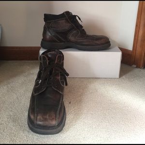 Men's Aldo Brown Leather Mid-Top Boot 11.5 size