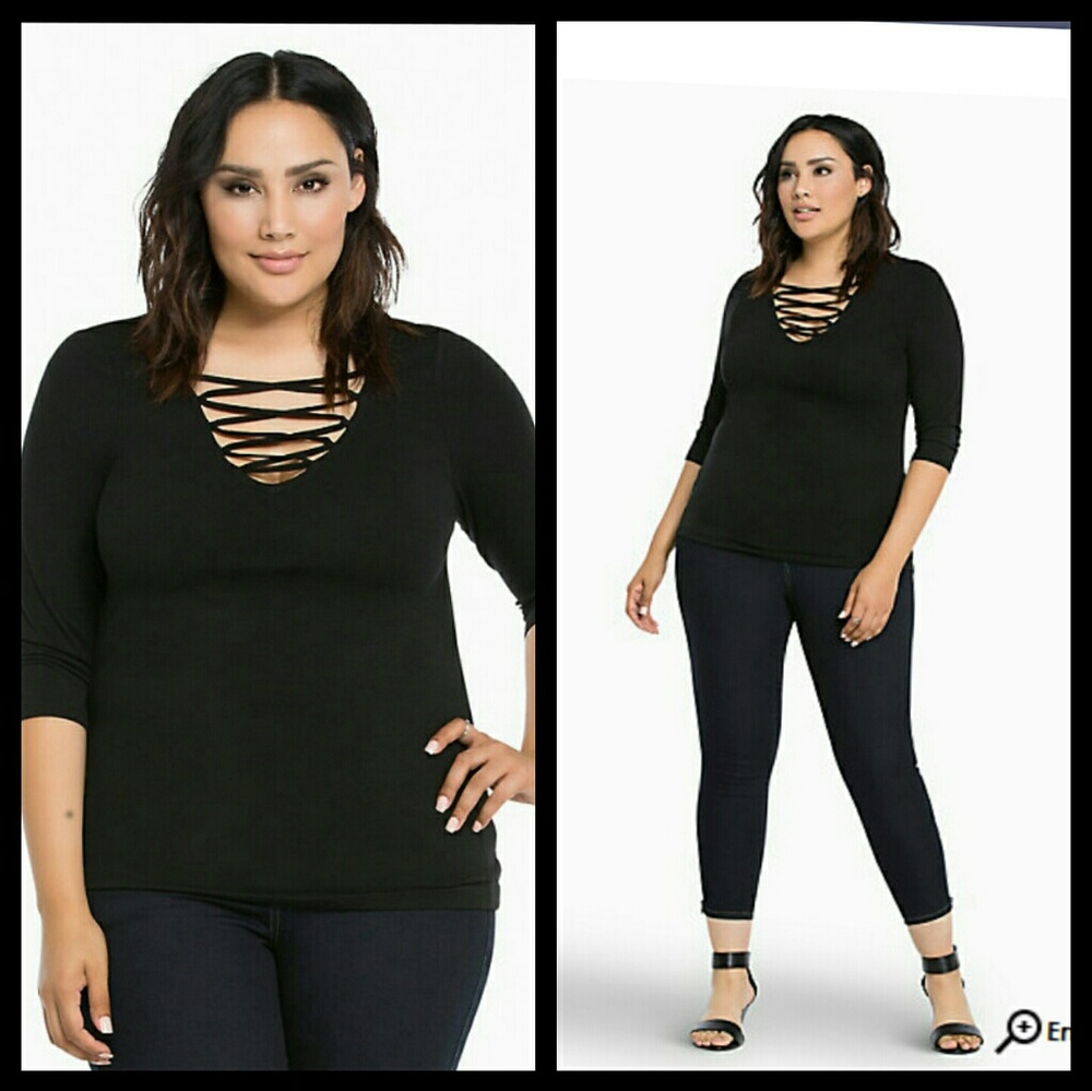 New Deep V Criss Cross Top sz.5