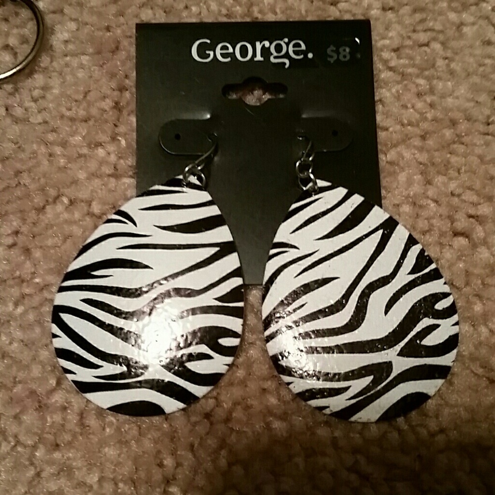 NWT George zebra earrings