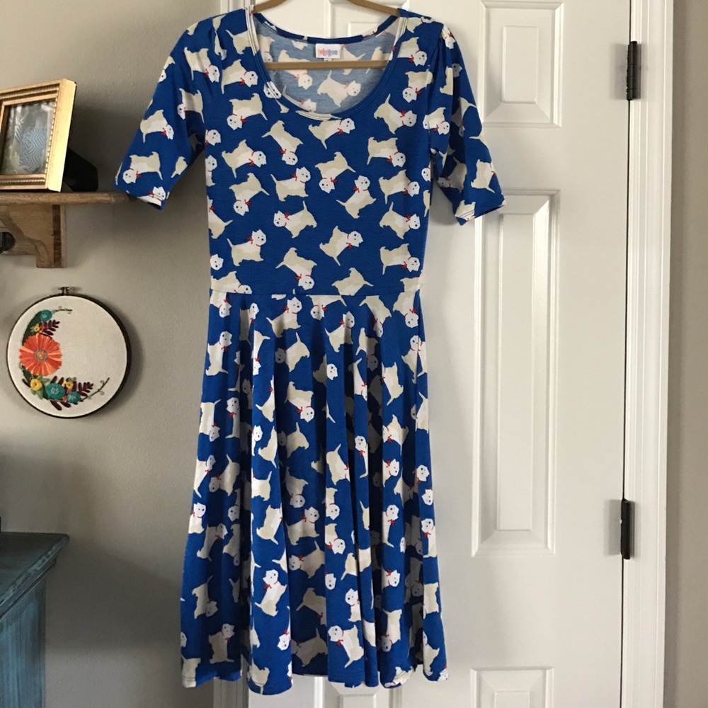 UNICORN!! LuLaRoe Puppies Nicole dress.