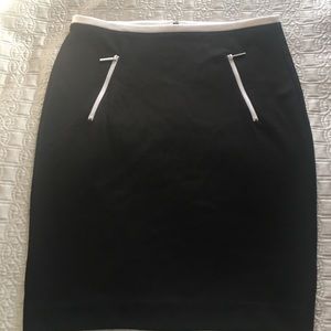 Michael Kors black skirt with white zippers. Sz. 8