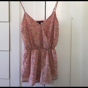 Pink Floral Romper