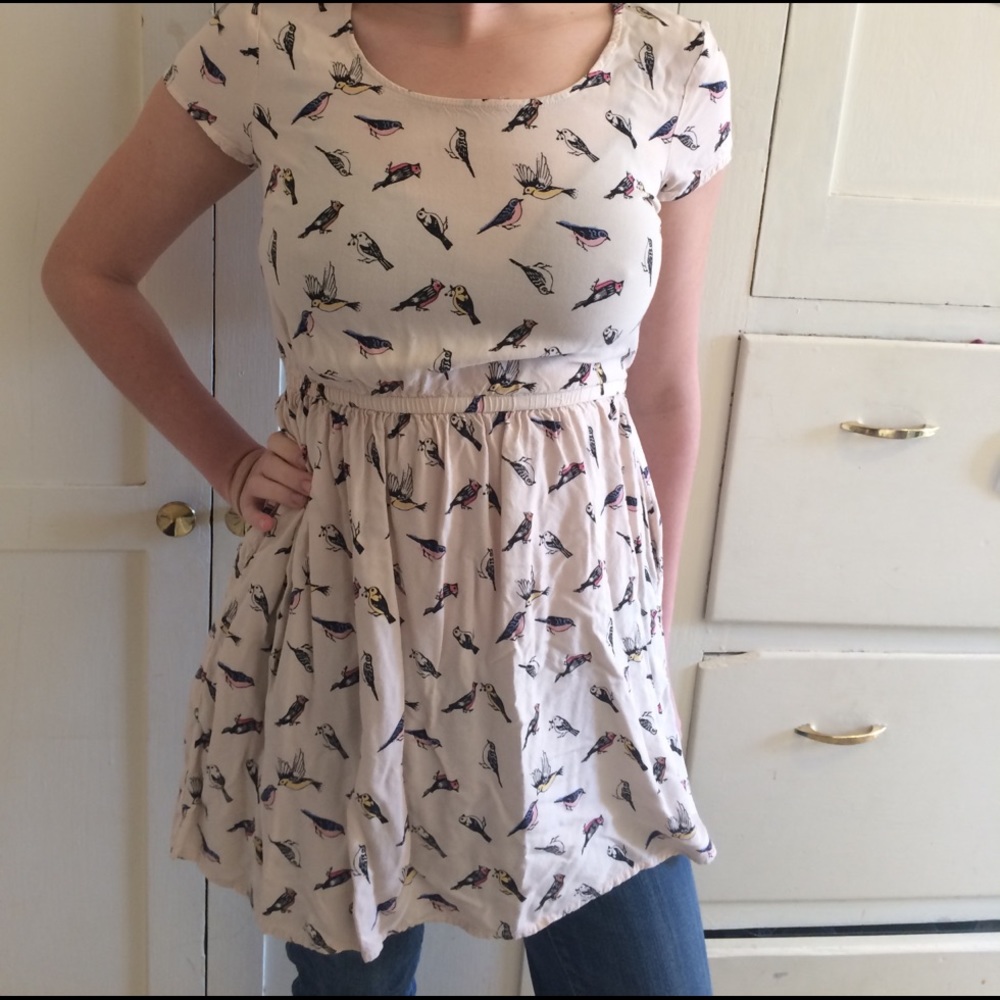 Bird Print Blouse