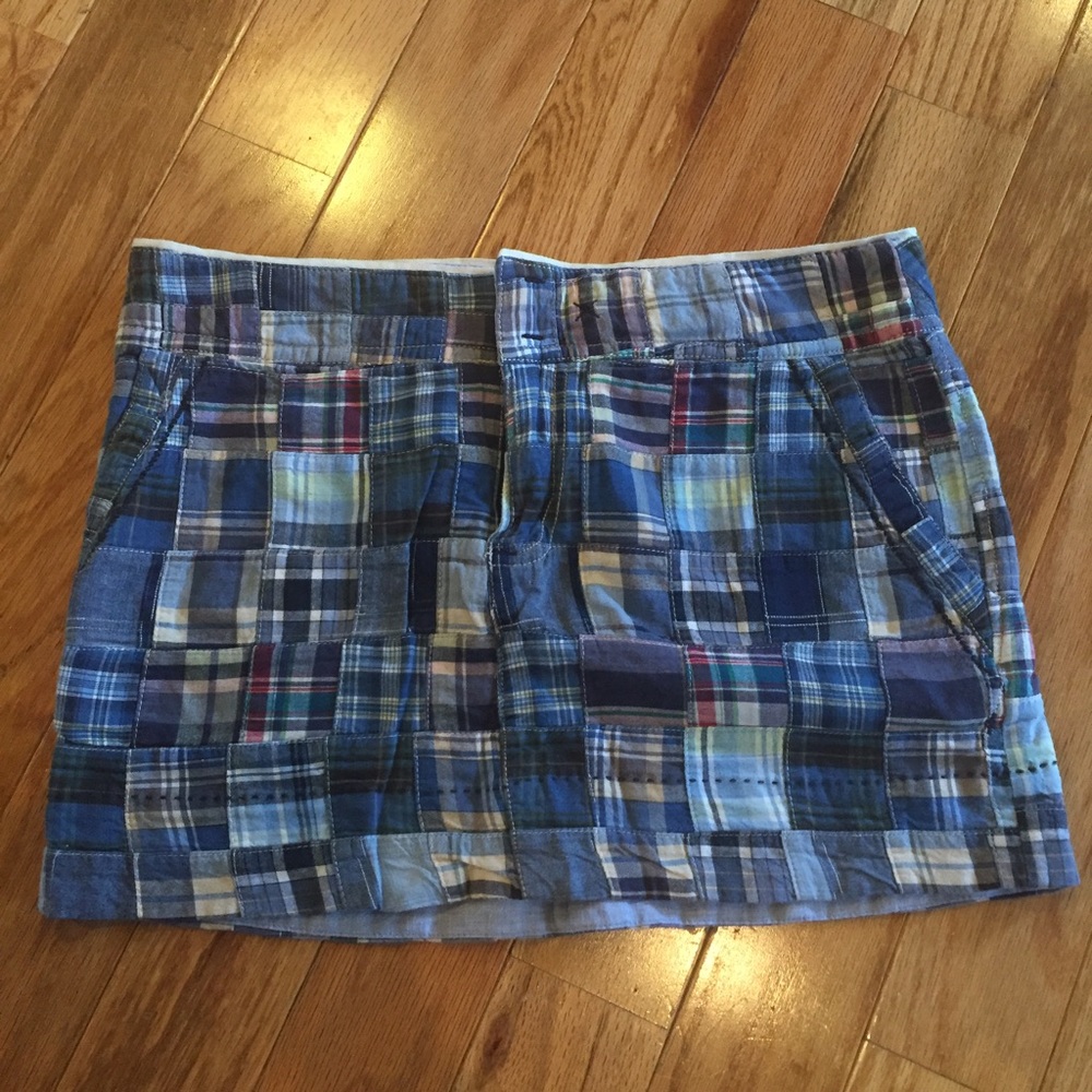 American Eagle Patchwork Plaid Skirt