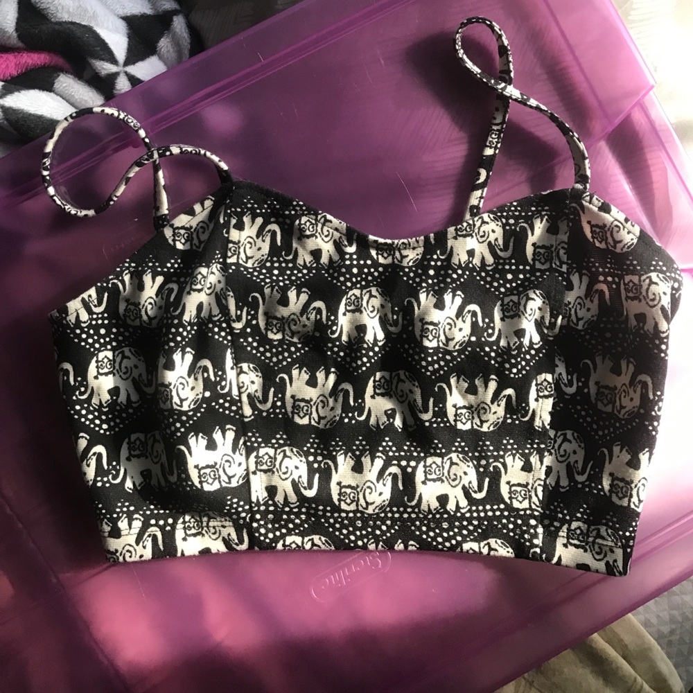 Elephant bralette shirt