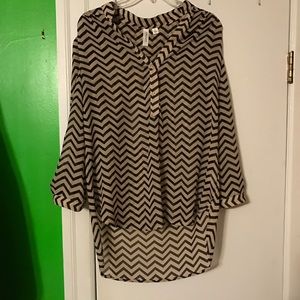 Black and cream shirt