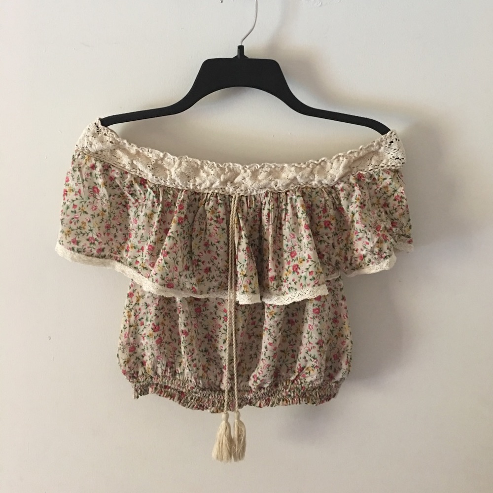 Floral off the shoulder blouse