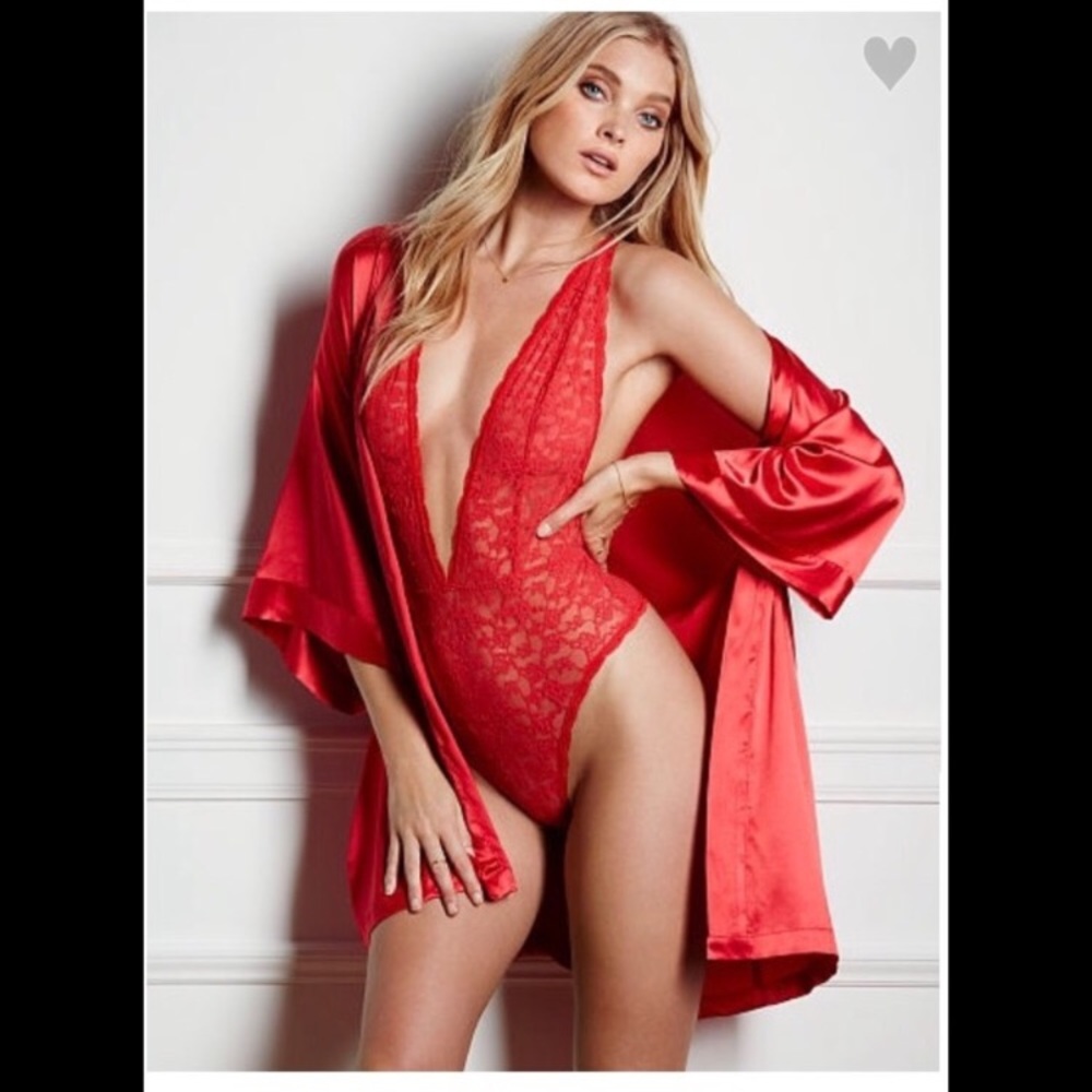 Silky red Victoria secret robe