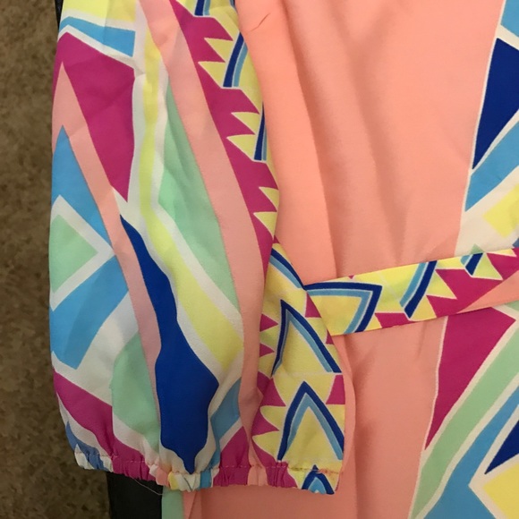 Pink Owl geometric design dress - Picture 2 of 2