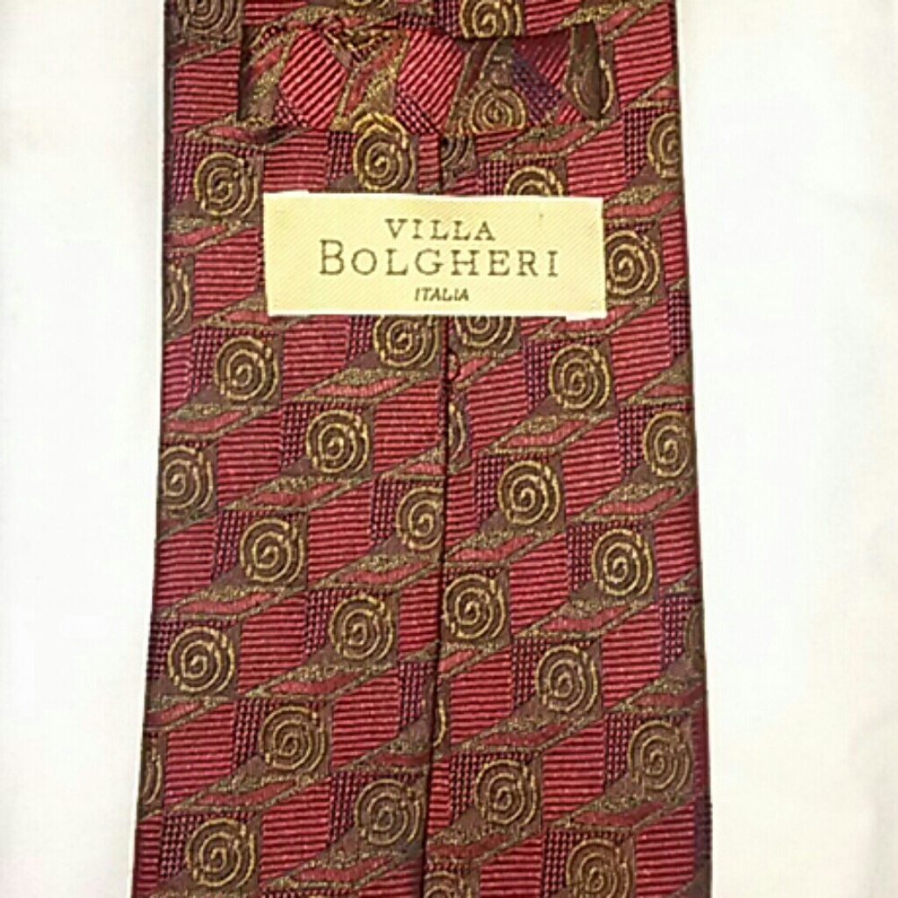 Villa Bolgheri Red Gold Silk Tie