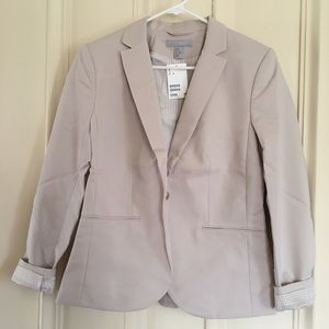NWT H&M Blazer Off-White, Polka Dot Lining
