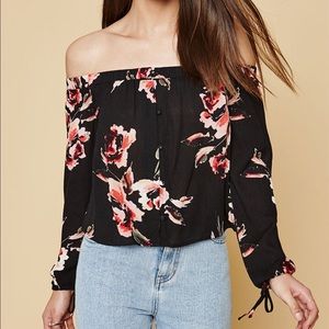 Kendall & Kylie Black off the shoulder top