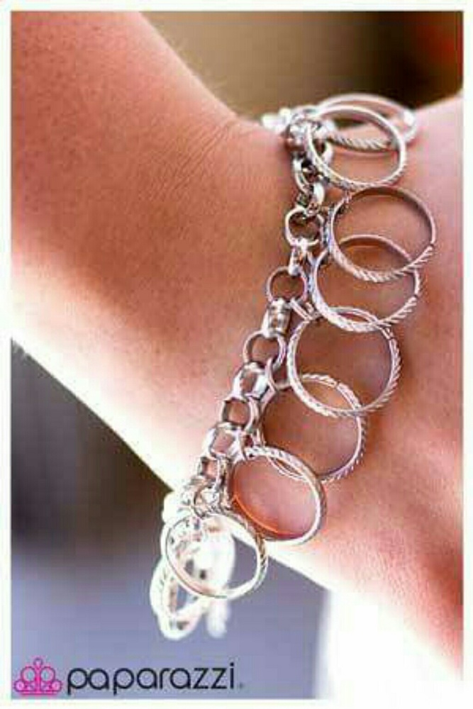 NWT Silver bracelet with dangle rings