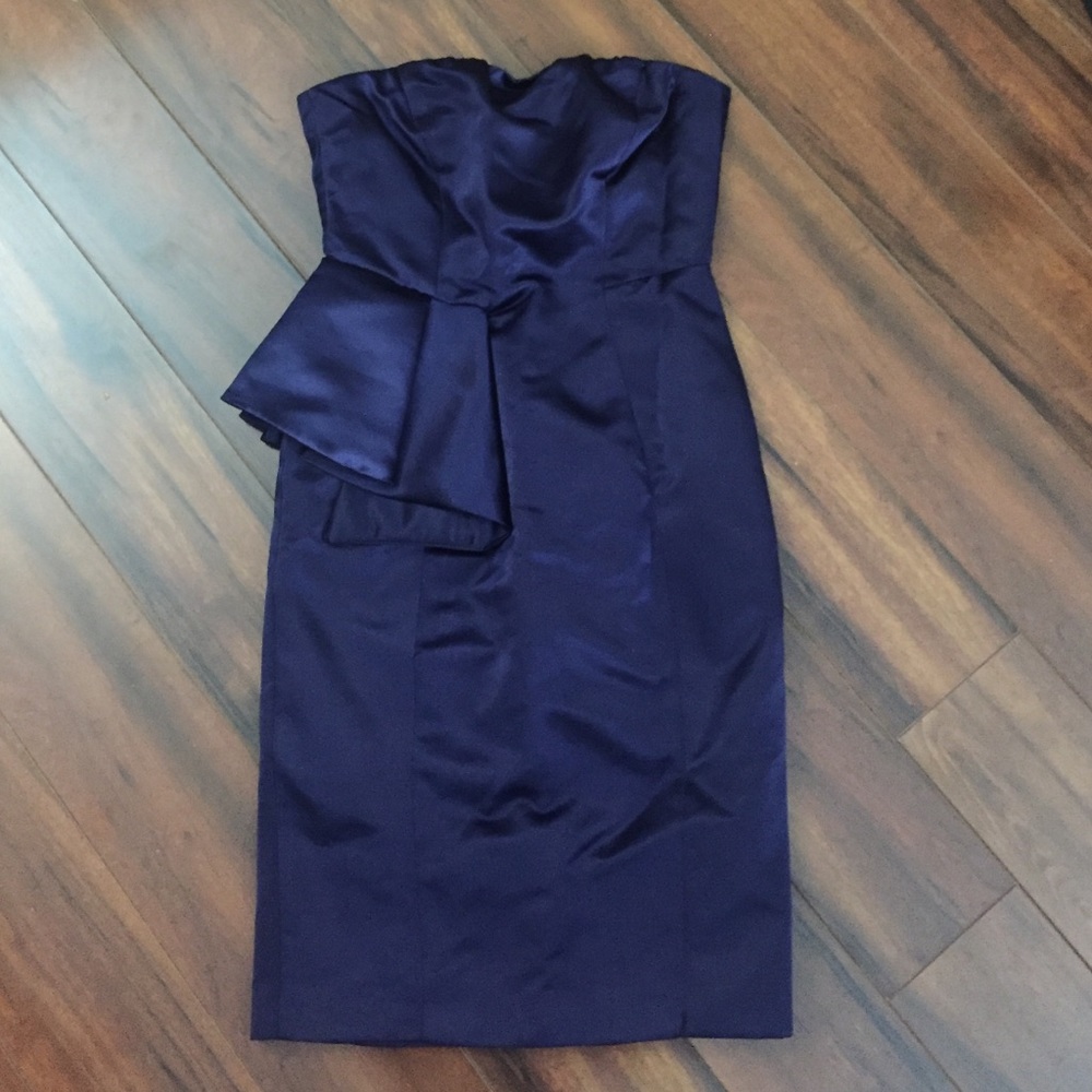 Zara Satin strapless dress