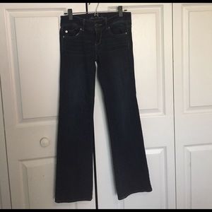 Dark wash boot cut jeans