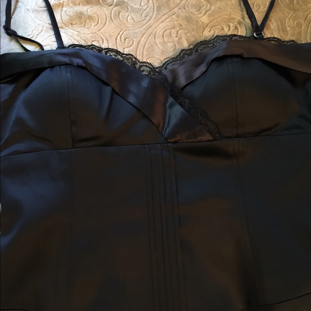 Black Tuxedo bustier corset dress by LAUNDRY sz 6