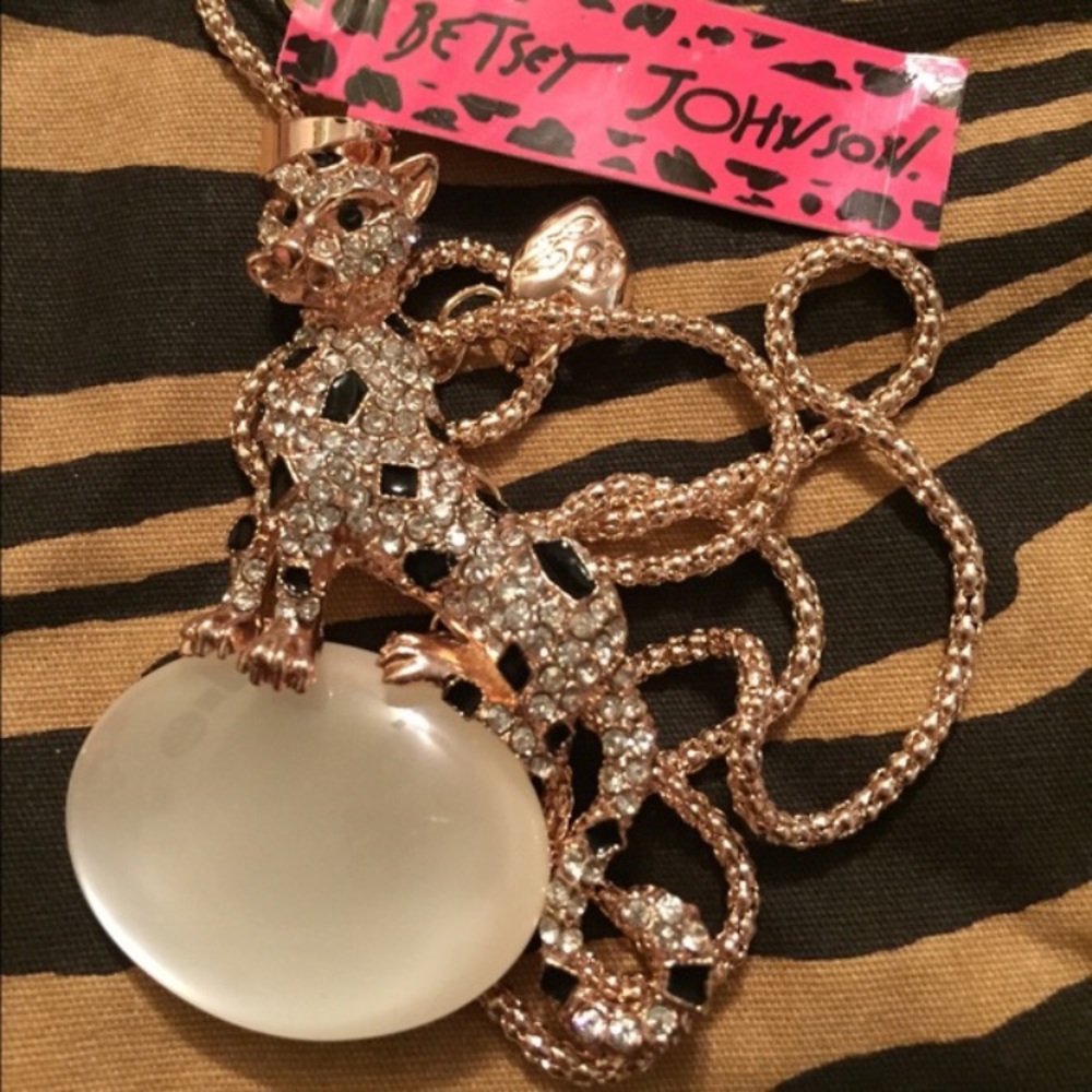 Betsy Johnson Leopard Necklace