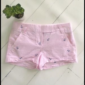 J. Crew seersucker anchor shorts