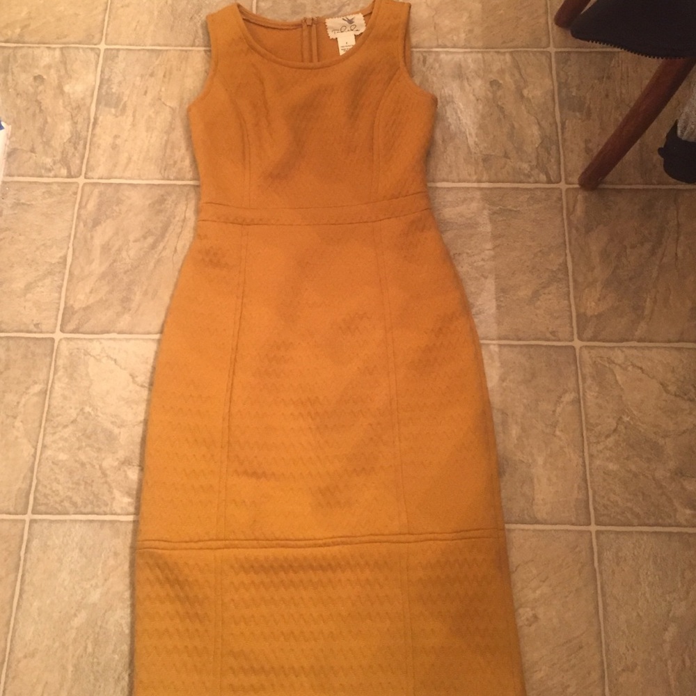 Anthropologist midi yellow dress