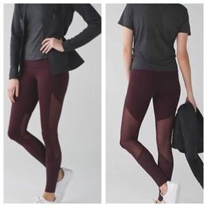 Lululemon Barre Star pants in Bordeaux Drama