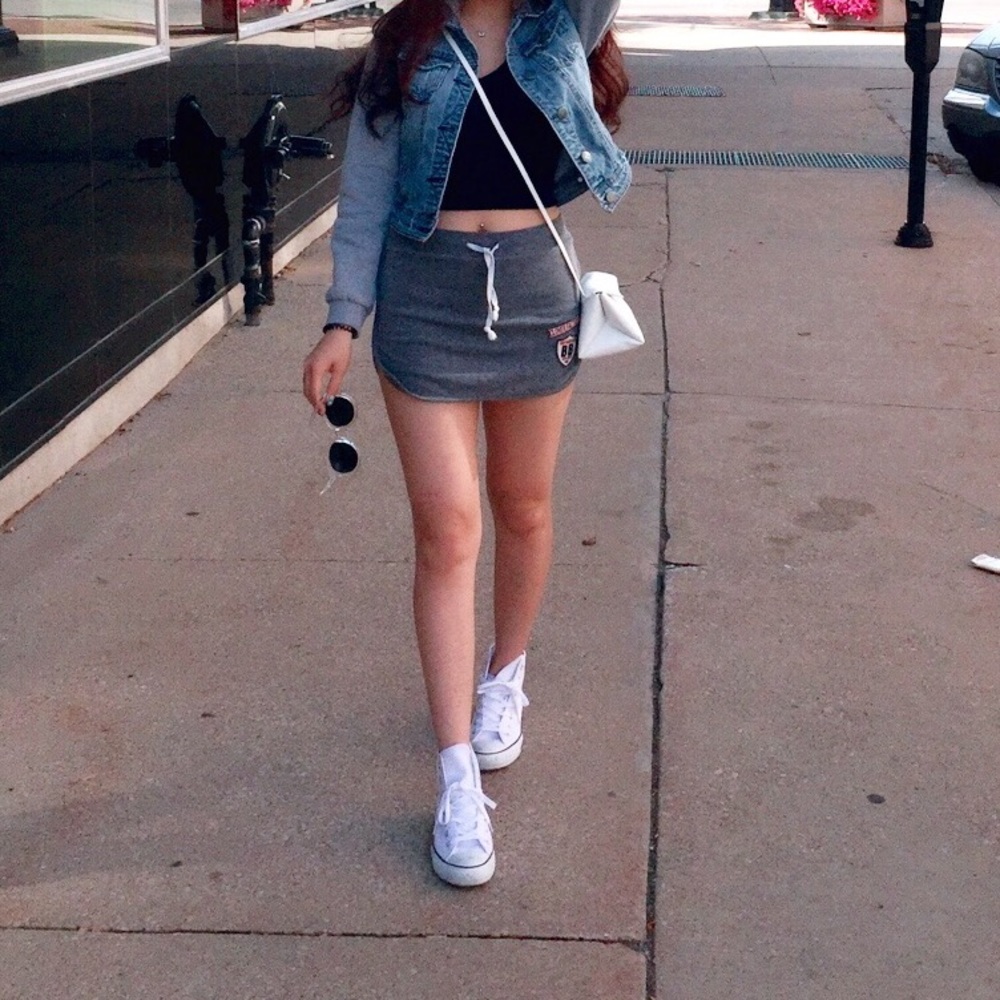 Gray skorts