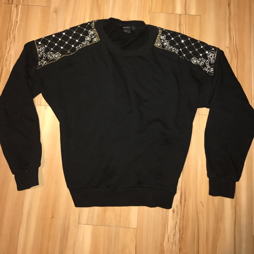 Beaded Black Sweater