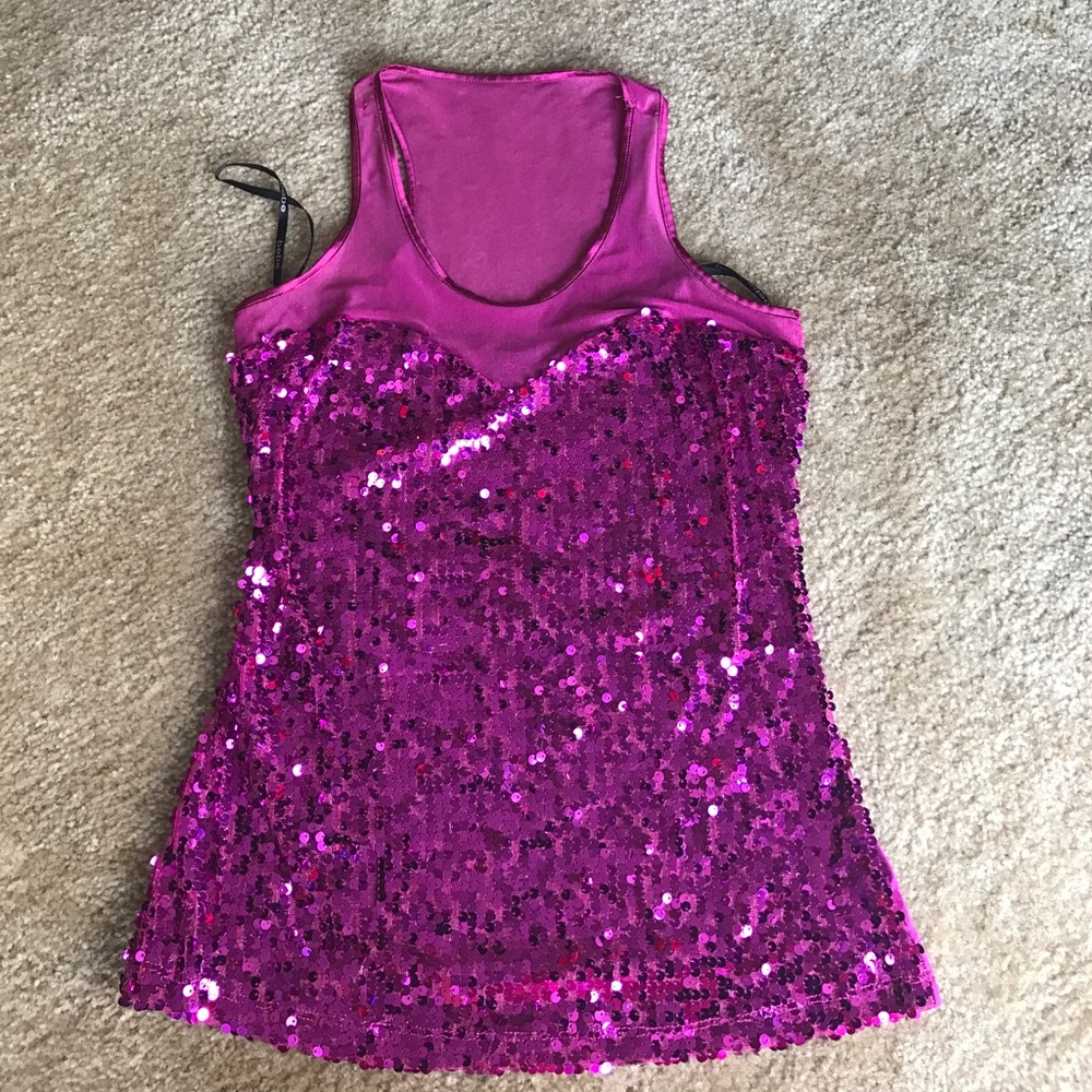 Purple sequin tank