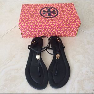 Tory Burch Emmy Tumbled Leather thong sandals