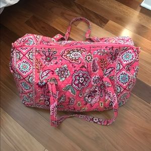 Large Pink Vera Bradley Duffle Bag