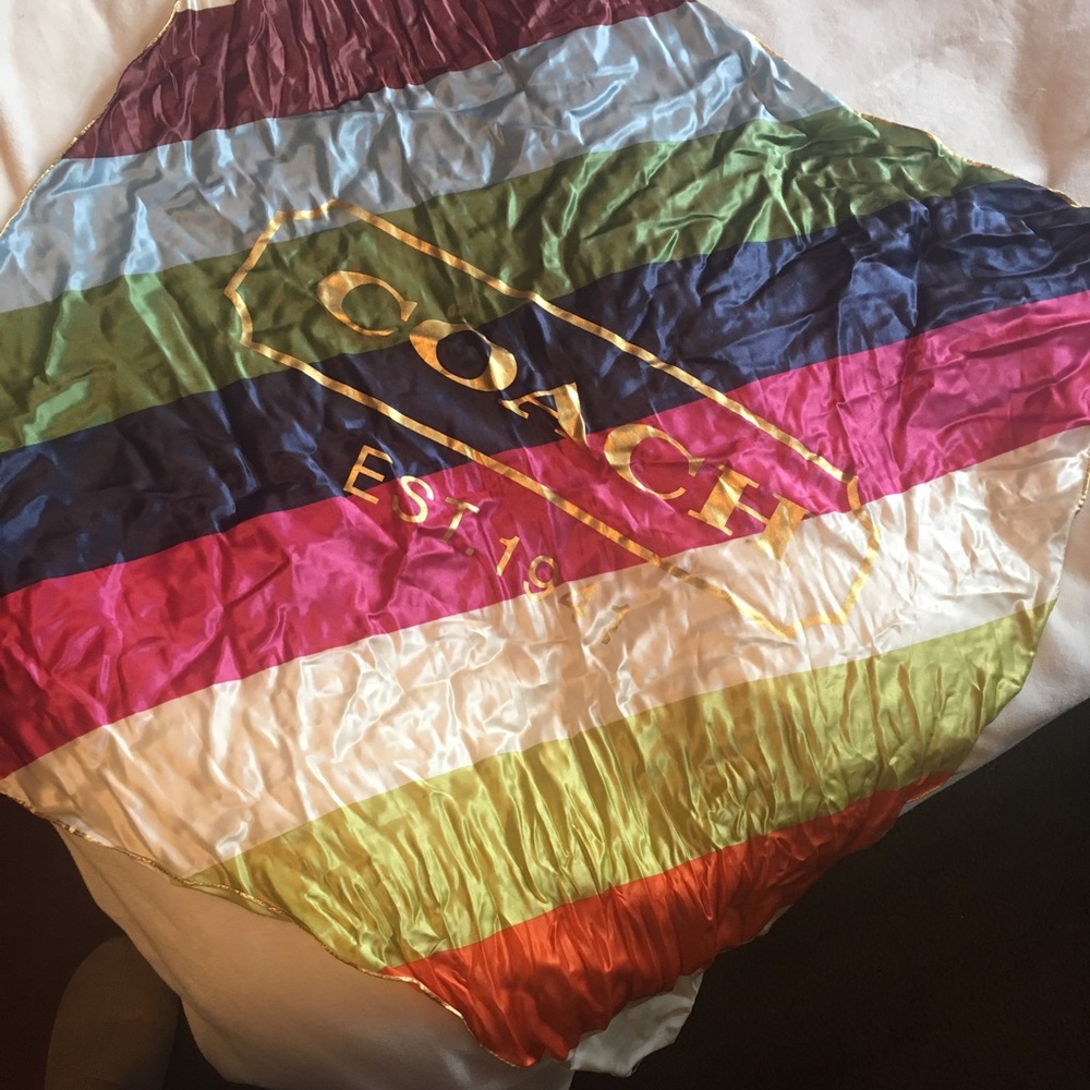 NWOT Coach silk scarf