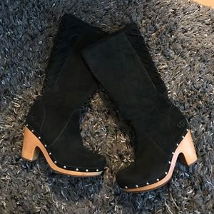UGG Black Suede Boots! Like New!
