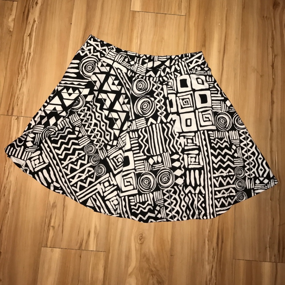 Black And White Circle Skirt