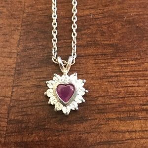 Silver gem 💎 heart ❤️ necklace