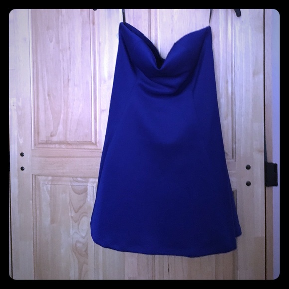 Strapless blue mini dress - Picture 1 of 2