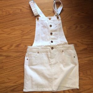 Forever 21 white overall dress