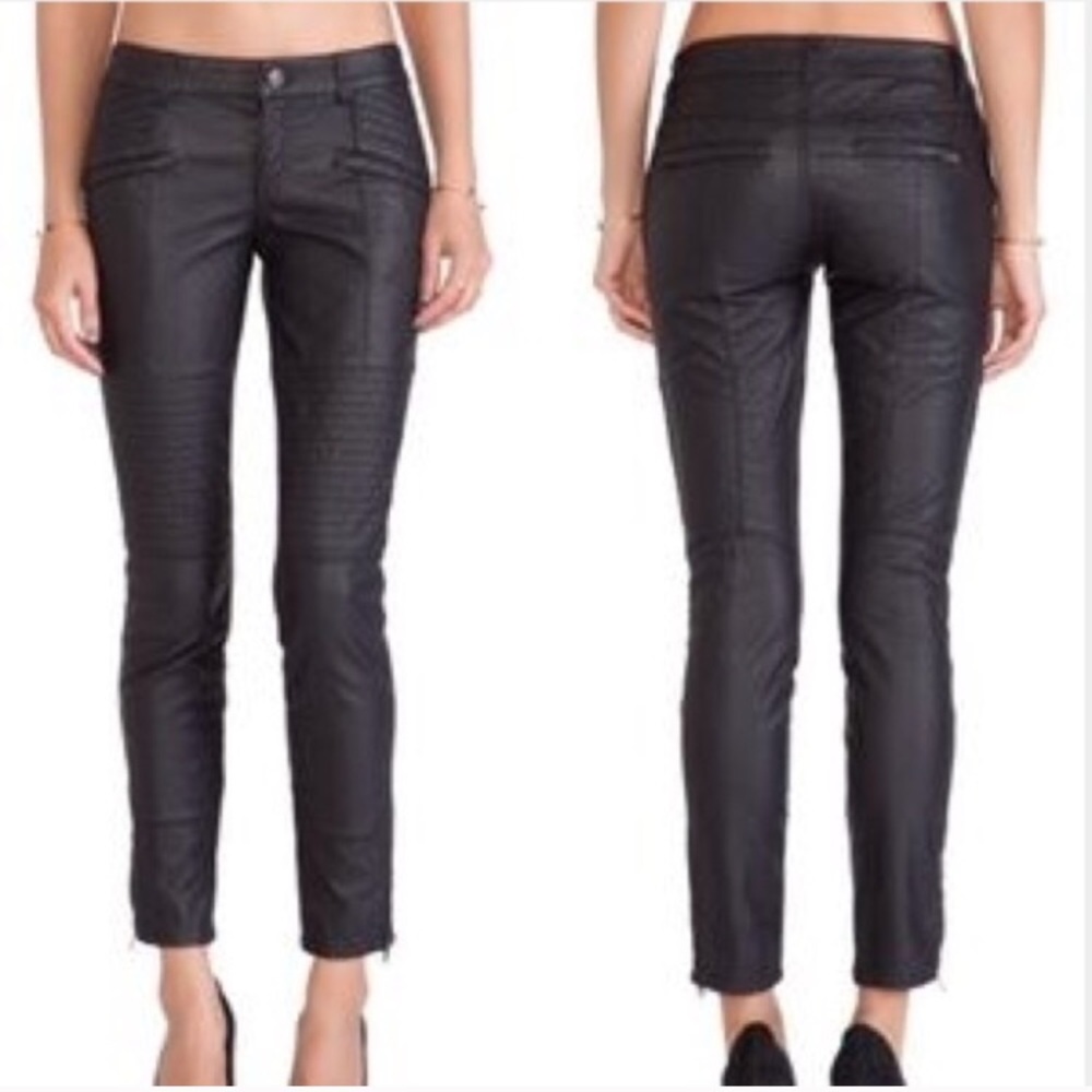 Free people Vegan leather pants black size 2 NWT