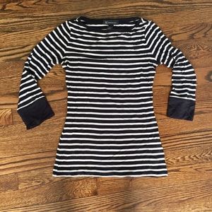 INC Black and White Stripped Shirt