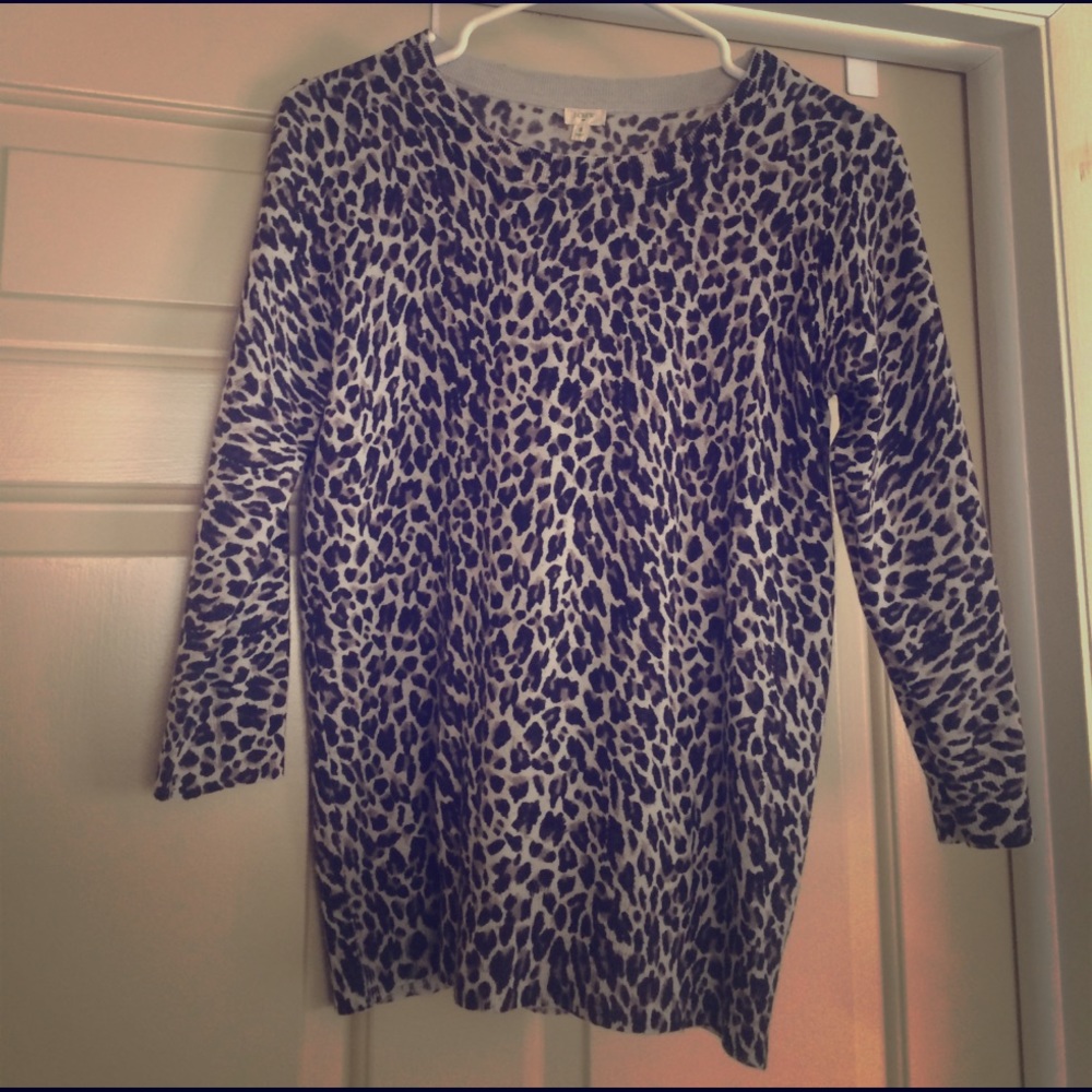 J crew animal print sweater